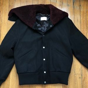 SANDRO ZIP UP LETTERMAN HOODIE BRAND NEW
